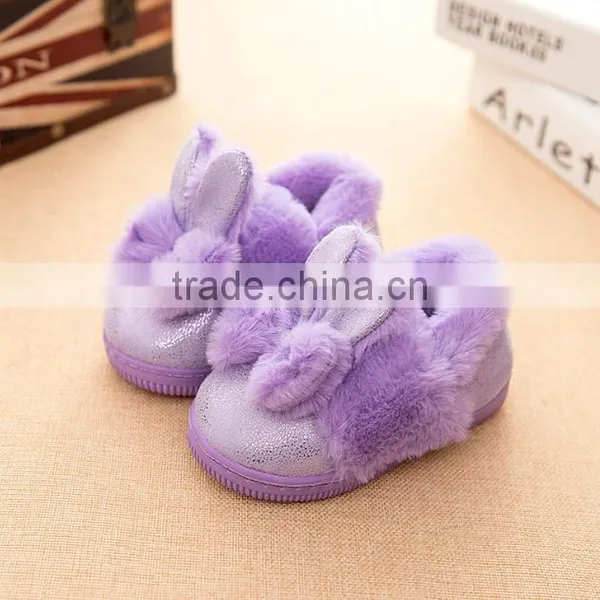 Zm40341b Children Fancy Rabbit's Ears Design Girls Winter Warm Shoes photo-2