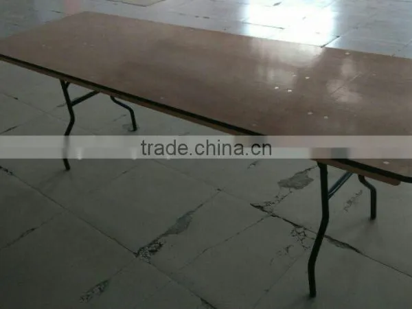 High Quality Plywood Folding Long Table/plywood Rectangular Banquet Table photo-6