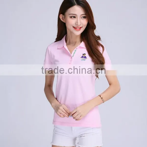 210 Grams Fabric Weight and Short Sleeve Sleeve Style Ladies Pique Polo Shirts photo-3