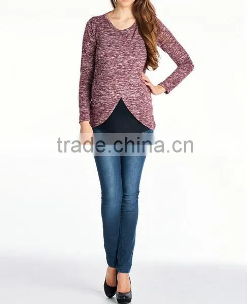 Long Sleeve Maternity Clothes and Nursing Breastfeeding Tops photo-4