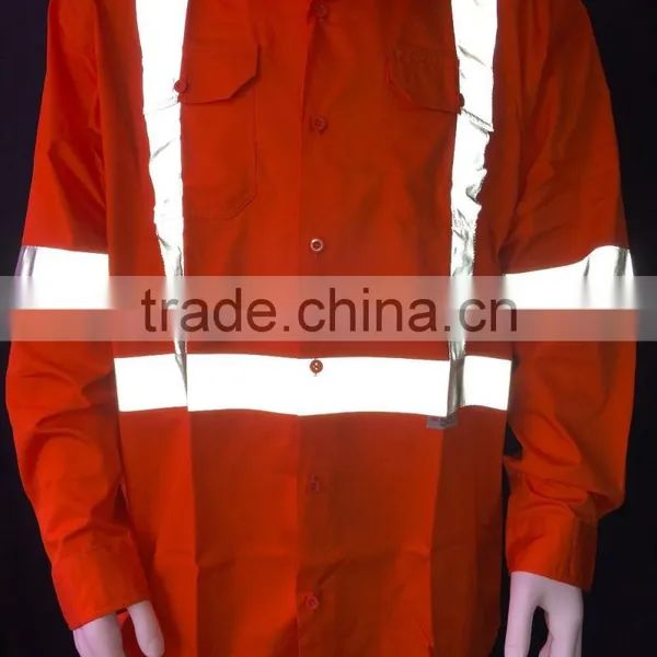 Australia Hi-vis Long Sleeve Cotton Drill Shirts With 3M8906 Reflective Tape photo-4