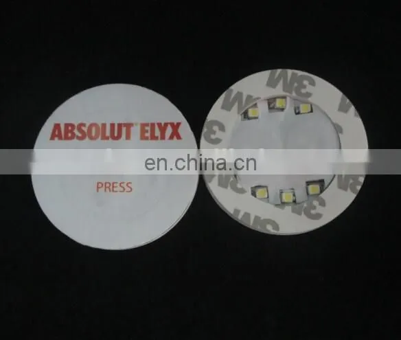 3M Adhesive Led Sticker Waterproof Led Bottle Coaster photo-5