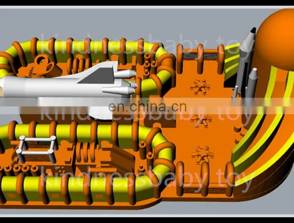 New Design Inflatable Missile , Inflatable Missile Playground , Giant Inflatable Playgrounds for Sale photo-4