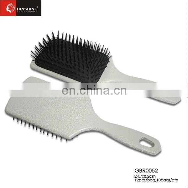 Pink Color Square Paddle Plastic Cushion Brush