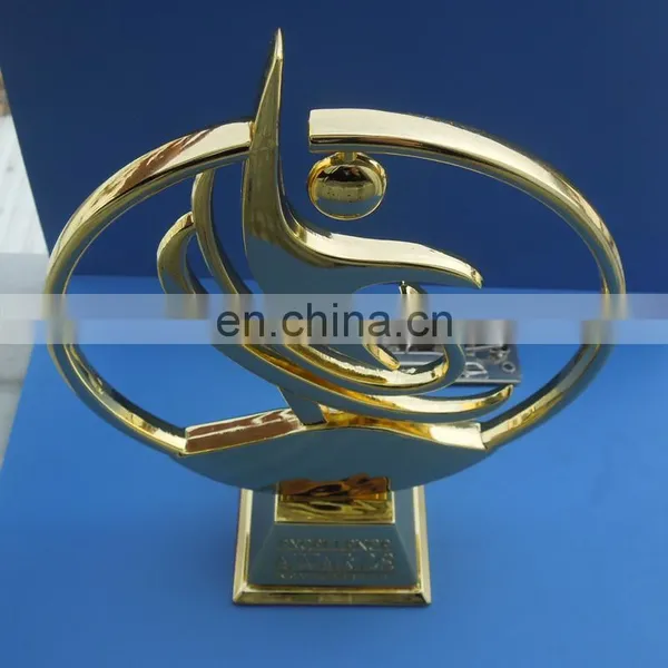 Golden Excellence Awards Metal Trophy for Wholesale
