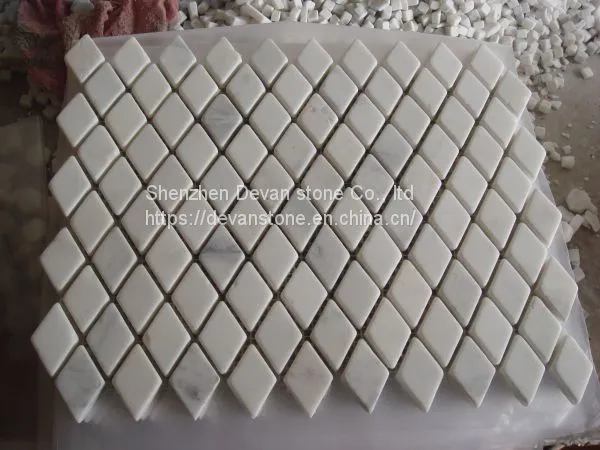 China White Marble Wall Mosaic Tile for Bathroom photo-4