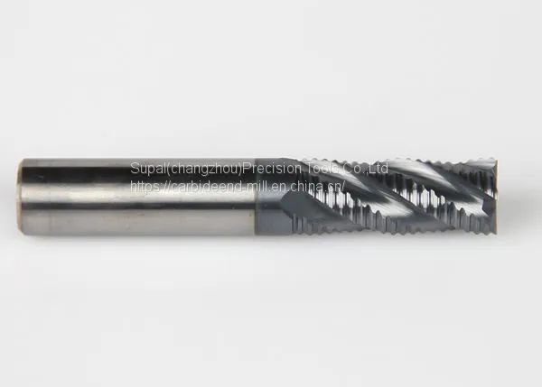 3 / 4 FLUTE SOLID CARBIDE Fresa per Sgrossatura COARSE PITCH PROGRESSIVE UNEQUAL INDEX ROUGHING SINGLE END MILLS photo-3