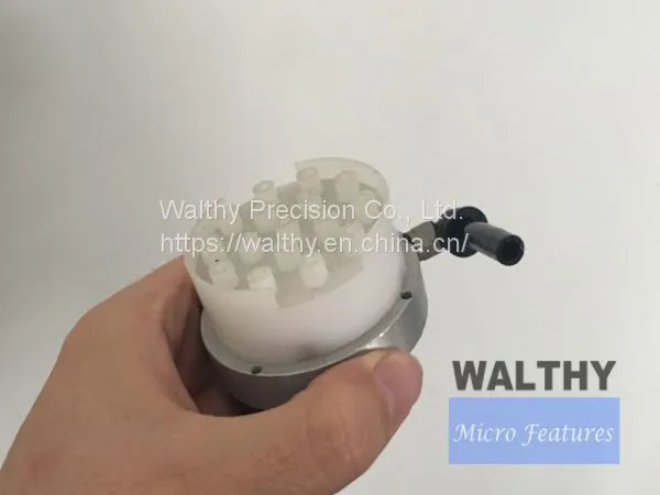 Vacuum Chuck of Quartz or Ceramics with custom vias distribution from 10um to 1mm