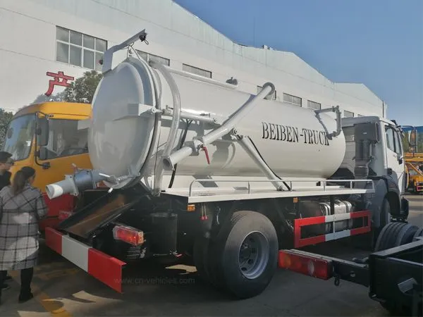 BEIBEN North Benz 8cbm To 12cbm Cubic Meter Vacuum Sewage Suction Truck Septic Tanker Truck Based on Mercedes Benz Technology photo-3
