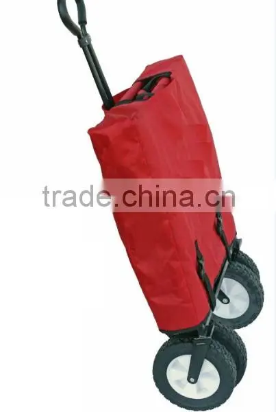 (73003) High Quality 150Lbs Trolley Foldable Huge Storage Four Wheel Garden Wagon