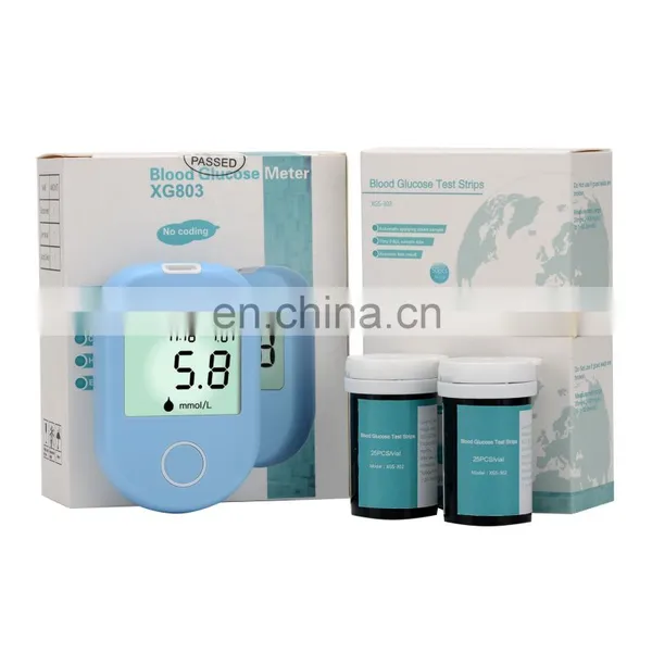 Wholesale Lancing Diabetic Glucometer Blood Testing Glucose Meter With Test Strips photo-4