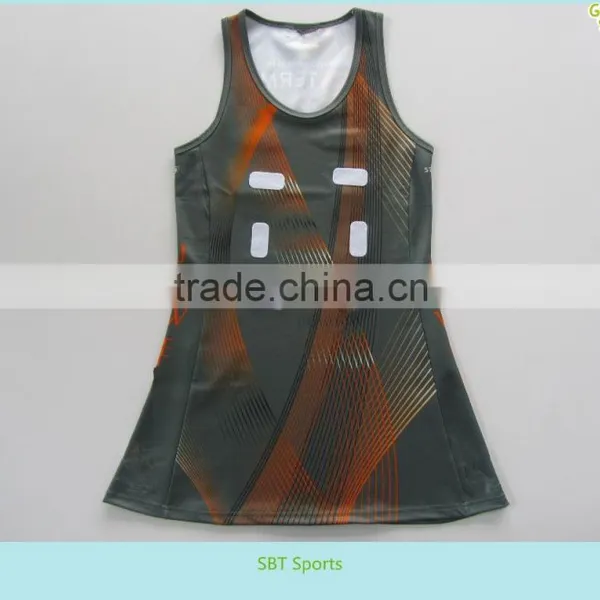 Sublimation Plain Team Netball Dress for Woman, Black photo-2