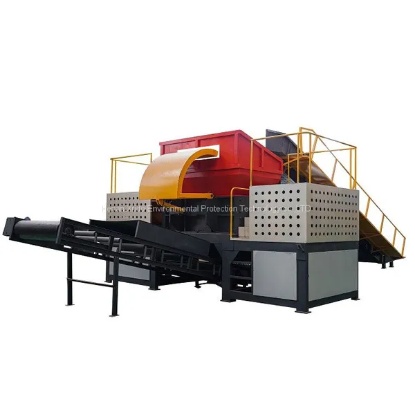 Double Shaft Rubber Tyre Tire Shredding Waste Plastic Shredder Machine Iron Aluminum Scrap Metal Shredders photo-5
