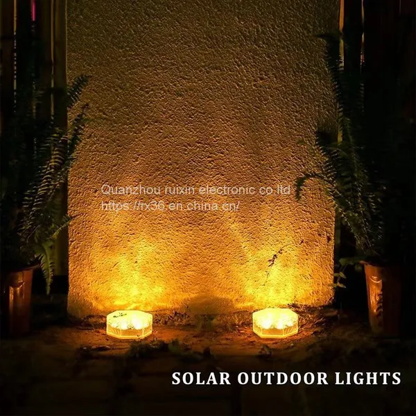 6 Led Waterproof In-ground Brick Lights Solar Glass Brick Lights for Wedding Party Outdoor Landscape Pathway Decoration photo-2