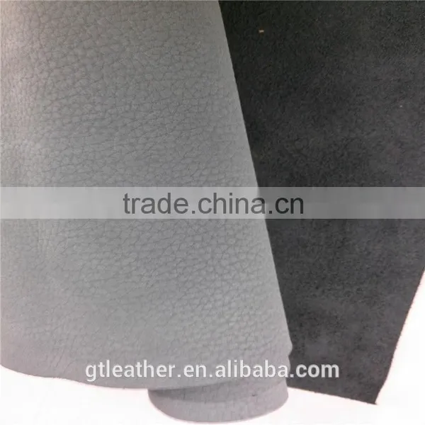 Nubuck Barton Print Cow Split Leather Tanneries in China photo-3