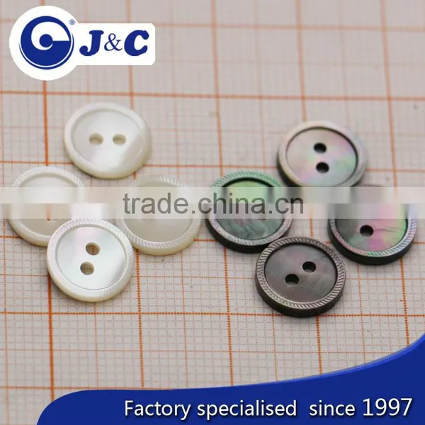 2 Holes White MOP Shell Buttons,black MOP Shell Buttons photo-2