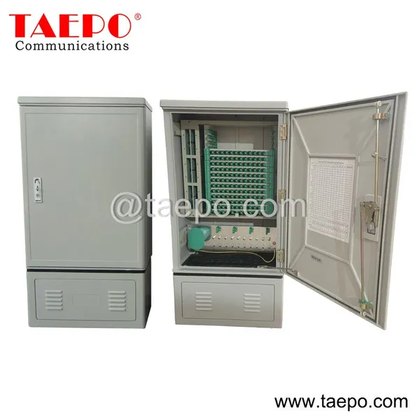 Hot Selling Double Sided Splitter Type 576 Fibers SMC Street Fiber Optical Cross Connect Outdoor Telecom Cabinet for FTTH