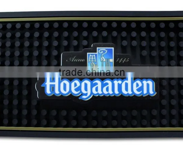 Custom Branded Logo Soft PVC Natural Pvc Material Color Printing Bar Mat photo-3