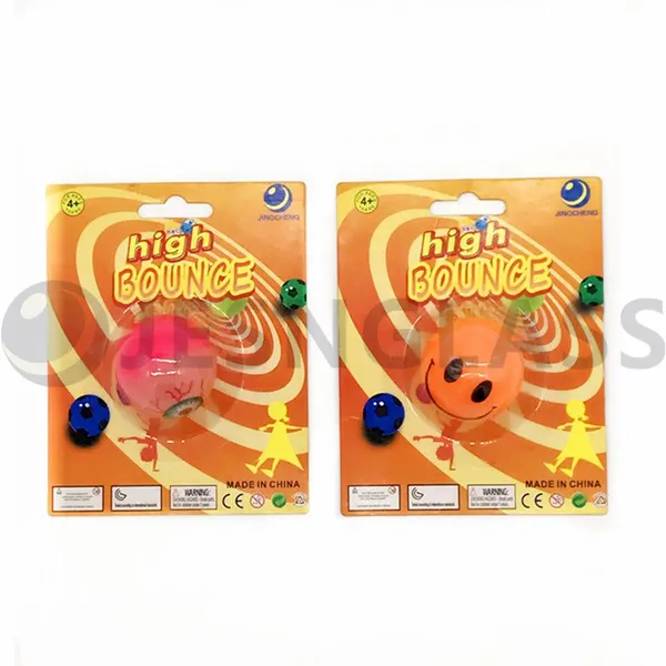 Hot Sale 45MM High Bouncy Ball Children's Toy Rubber Balls Blister Card Package