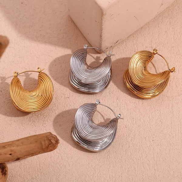 OEM Stainless Steel Earrings 304 Grade Laser Engraving Available Bulk Wholesale for Boutique Stores photo-3
