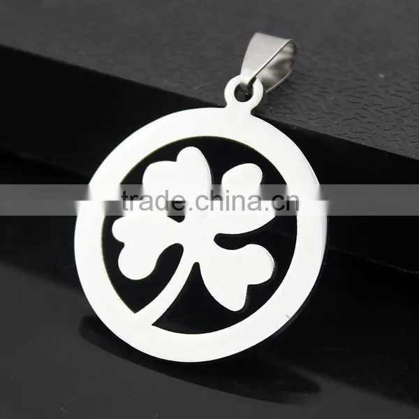 Stainless Steel Four Leaf Clover Pendants Necklace photo-4