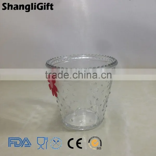 Clear Round Glass Flower Pot For Home Daily Use photo-2