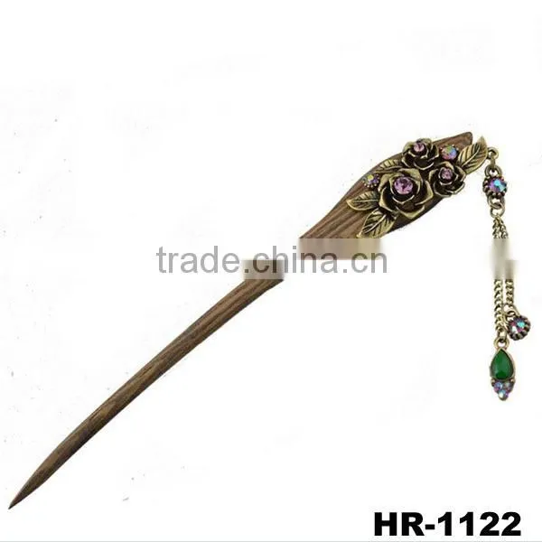 Fashion Beautiful Handmade National Wood Hairpin