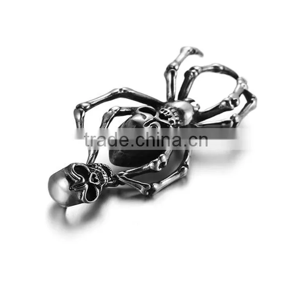 316L Stainless Steel Cremation Jewelry Double Skull Necklace Cremation Skull Pendant Supplier's Choice photo-2
