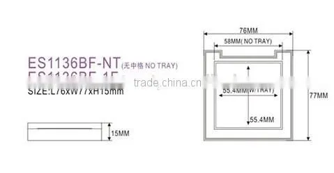 Square Magnetic Closure Compact With Window (439PE-ES1136BF-1F) photo-2
