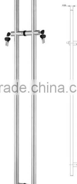 Glass Door Double Key Handle With Lock photo-2