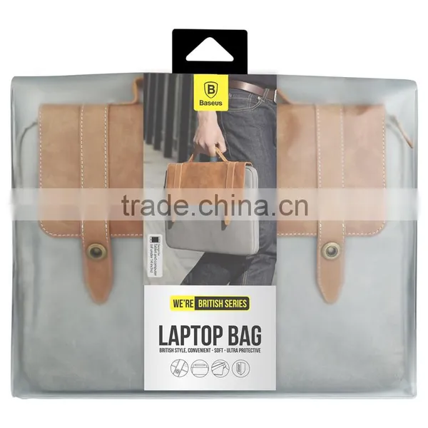 Fashion Baseus British Design Sleeve PU Leather Laptop Portable Bag Cover For Notebook Universal 14.1" TB-0121 photo-6