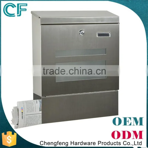 Superior Quality 100% Raw Material Wall Mounting 304 Diamond Plate Mailbox photo-2