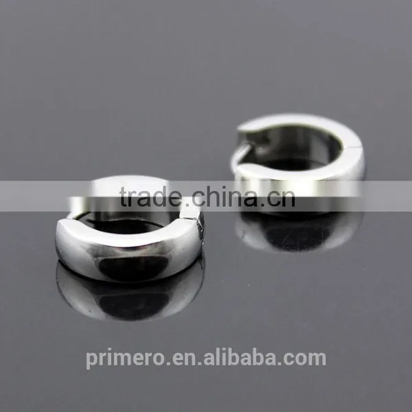 1 Pair Unique Cool Men's Stainless Steel Hoop Piercing Ear Earring Studs 2016 Hot Sale photo-3