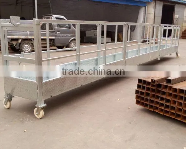 800kg 220v Aluminum Suspended Electric Scaffolding / Construciton Climbing Working Gondola / Building Cleaning Cradle