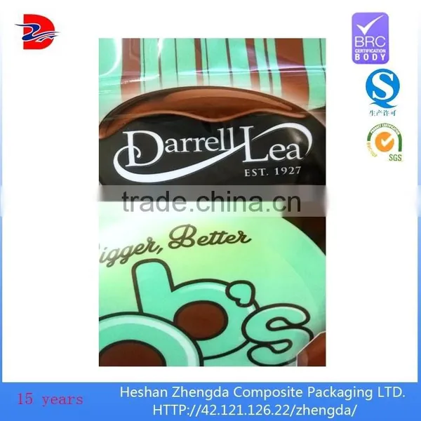 Custom Chocolate Ball Snack Stand up Dried Food Packaging Zipper Bag With Window photo-3