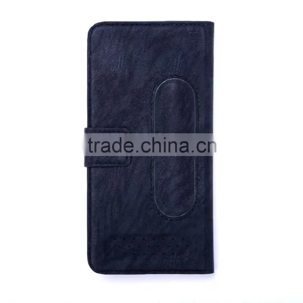 Durable Mobile Phone Leather Universal Case With Big View Window photo-2