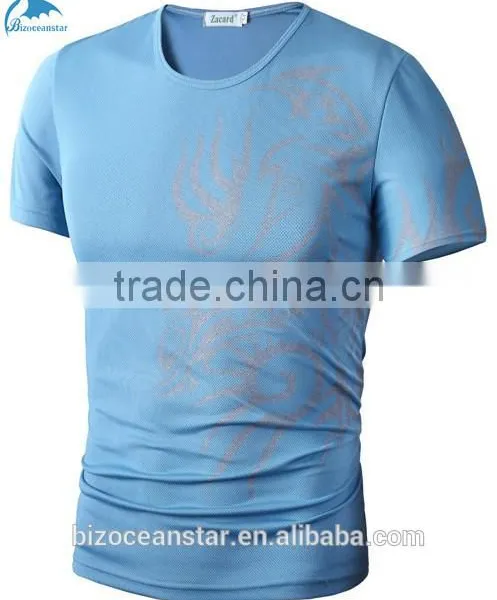 Foreign Trade Preferential Wholesale Fashion Euramerican Style Big Yards Dragon Pattern Printed T-shirts Round Collar photo-5