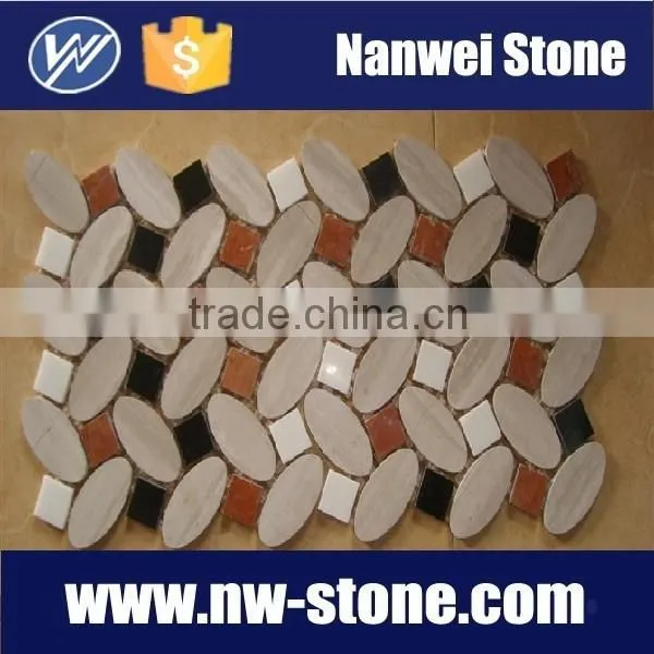 Interior/Exterior Decor Marble/stone Mosaic Tile for Kitchen Room &bathroom Low Price photo-3