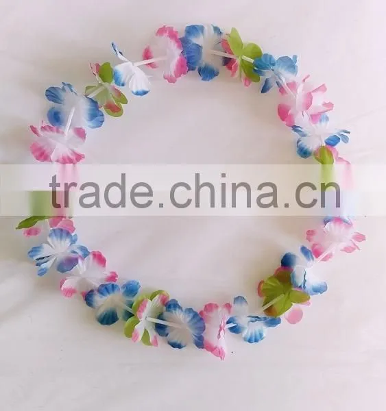 Customized Promotional Colorful Flower Lei Hawaii Collar for Hawaii photo-2