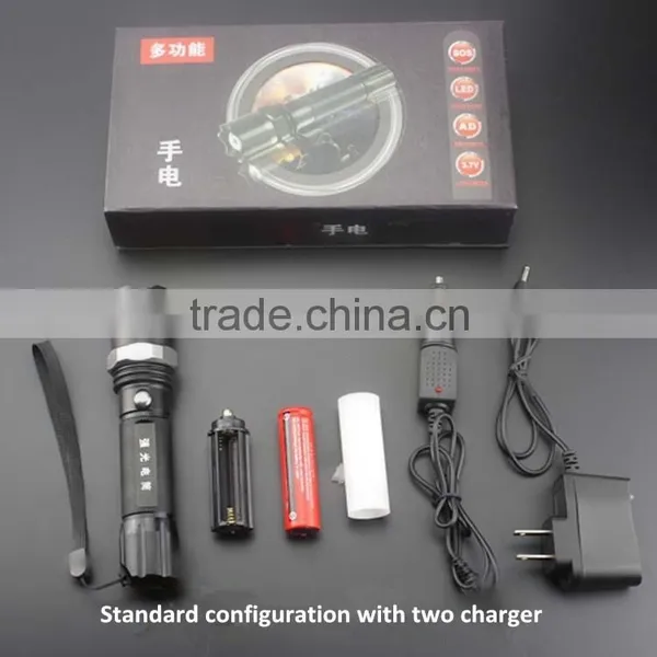 Three-speed Police Zoom Rechargeable LED Flashlight photo-6