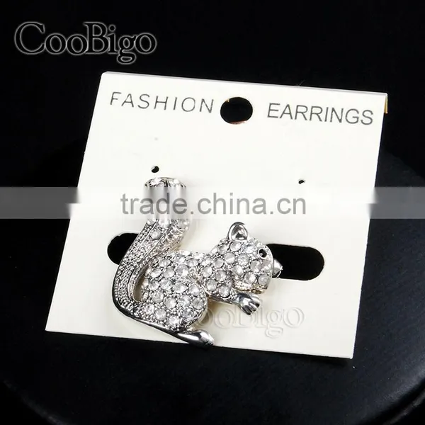 Fashion Jewelry Cute Little Squirrel Rhinestone Pin Brooch Women Girl Party Promotion Gift Apparel Accessories photo-4