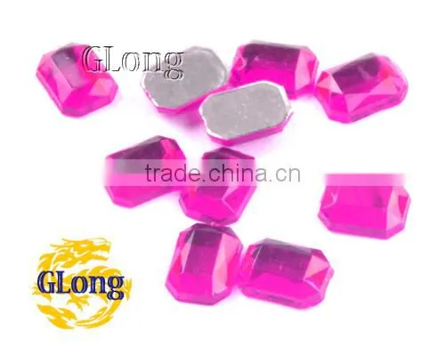 6*8mm Acrylic Flat Back Octagon Mix Color Bling Rhinestone&Crystal For Stylish Bags Garment Shoes #GY010-8P(Mix-s) photo-3