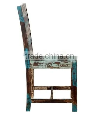INDIA COLORFUL ROSEWOOD DINING CHAIR , Multi Color DISTRESSED DINING CHAIR photo-3