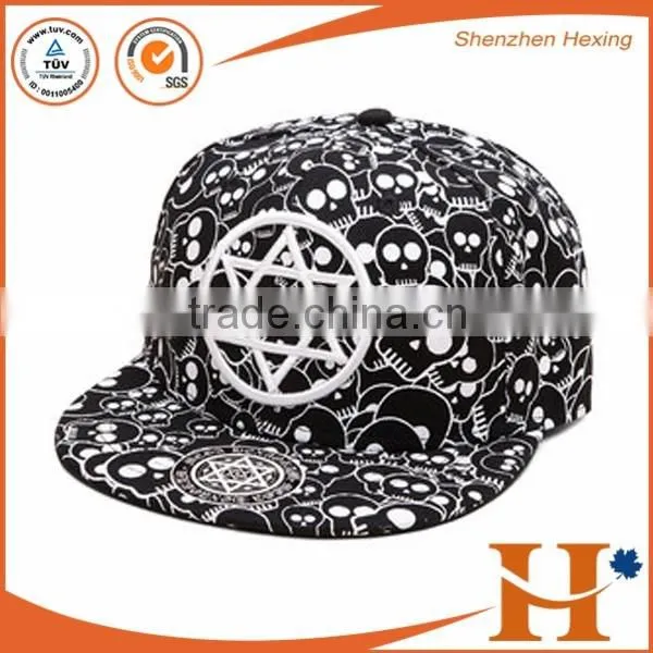 2016 Top Quality Canvas Fabric Floral Print 5 Panel Strap Back Cap photo-4