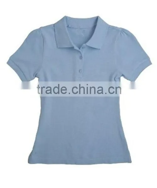 Girls High School Uniforms Short Sleeve Polo
