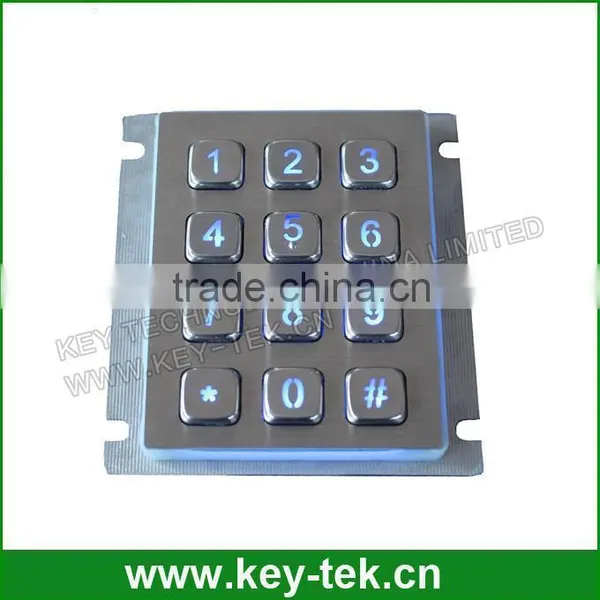 12 Keys Waterproof Numeric Keypad With Rear Panel Mounting photo-5