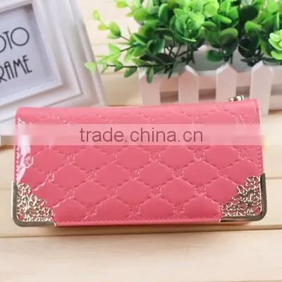 Cheap Wholesale Colorful Lady Use Top Grade Exquisite Leather Lady Wallet With Metal Decoration ,lady Wallet Manufacturer photo-6