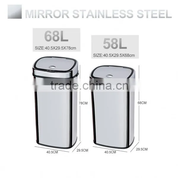 8 10 13 Gallon Infrared Touchless Dustbin Stainless Steel Waste Bin Type of Waste Bin SD-007 photo-2