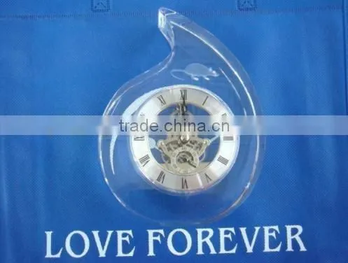 Crystal Glass Table Clock With Pen Holder for Office Gift Quality Choice Most Popular photo-6