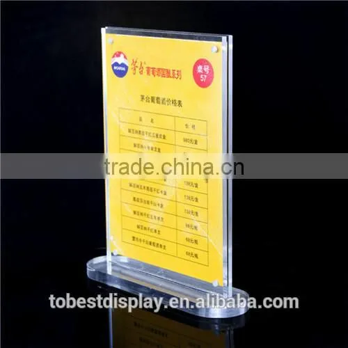 Elegant Handmade Acrylic Menu Stand,acrylic a4 Paper Holder Shenzhen Factory photo-5